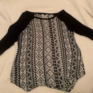 Aztec sheer shirt